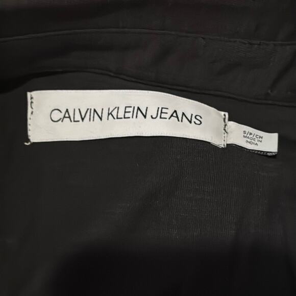 NWT Calvin Klein Jeans Black With White Logo Polo Shirt Size Small - Picture 5 of 5